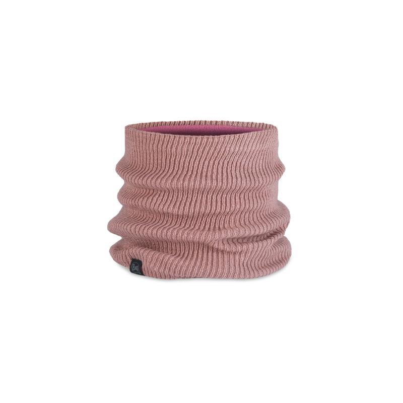 Buff Knitted & Fleece Neckwarmer Lan Pale Pink