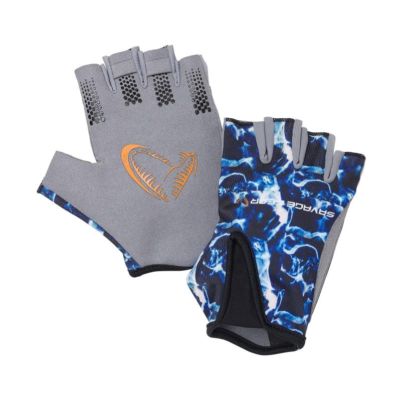 Savage Gear Marine Half Glove M Sea Blue