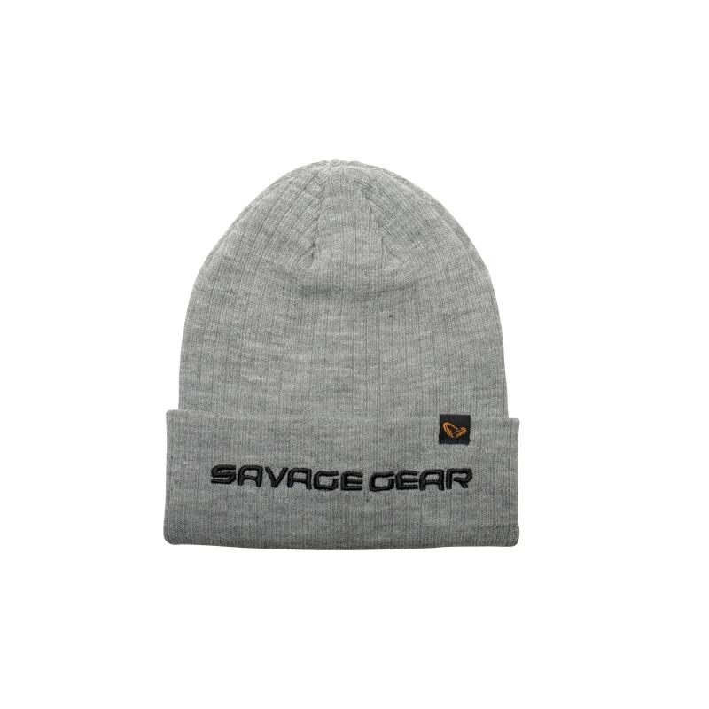 Savage Gear Fold-Up Beanie One Size Light Grey Melange