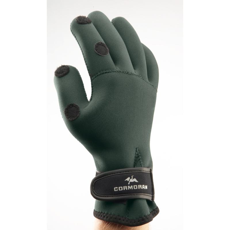 Cormoran Neopren Handschuhe dunkelgrün/schwarz Gr.L