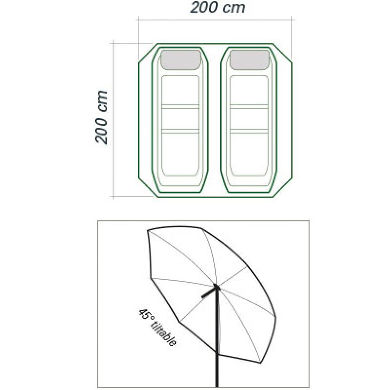 JENZI Umbrella Tent Nylon 3,0 m