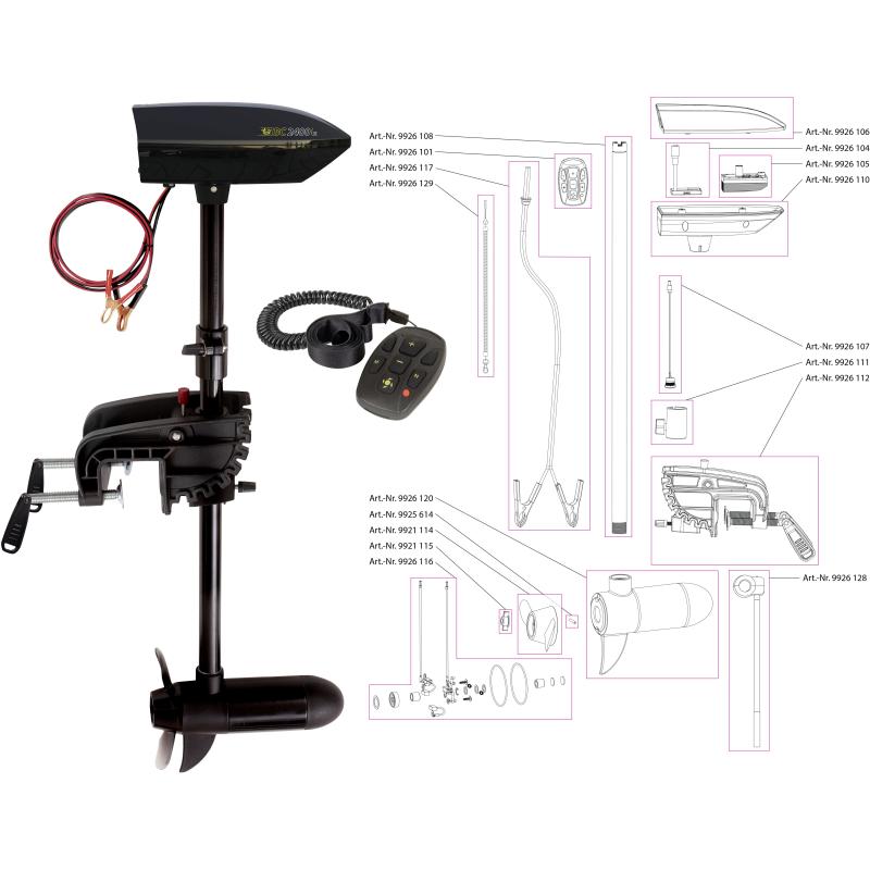 Black Cat Battle Cat Elektro-Außenbordmotor BC 2400